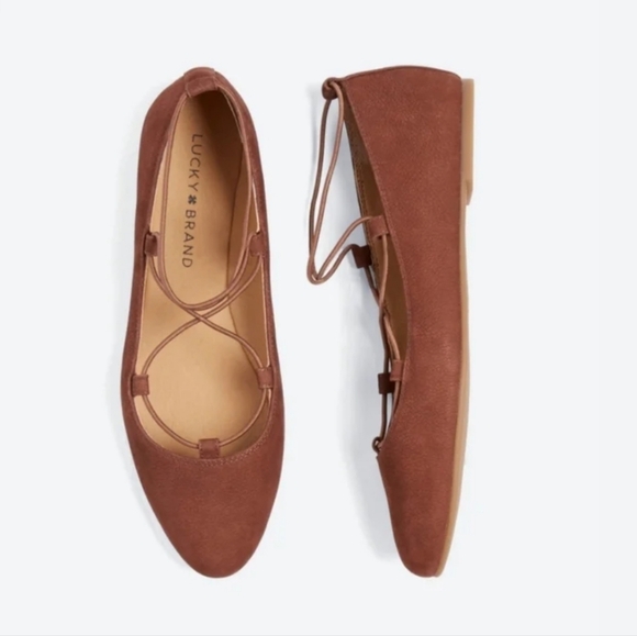 Lucky Brand Suede Ballet Flats - Picture 1 of 5
